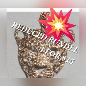 BUNDLE OFFER 4 FOR $15...Gold Leopard Keychain